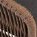 "Канны" кресло плетеное из роупа, каркас алюминий коричневый (RAL8016), роуп коричневый круглый, ткань темно-серая