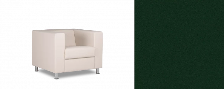 Кресло Аполло 890х850 h700 Искусственная кожа P2 euroline  1132 (зеленый)