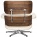 Кресло Eames Lounge Chair & Ottoman тепло-белая кожа/орех Premium U.S. version