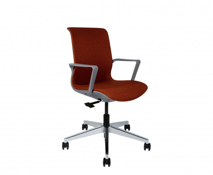 Кресло офисное / Некст / красная ткань/ темно серый пластик