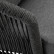 Кресло плетеное "Верона" из роупа, каркас алюминий темно-серый (RAL7024) шагрень, роуп темно-серый круглый, ткань темно-серая