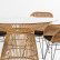 Сет Малибу стол 120 см + 4 стула органик