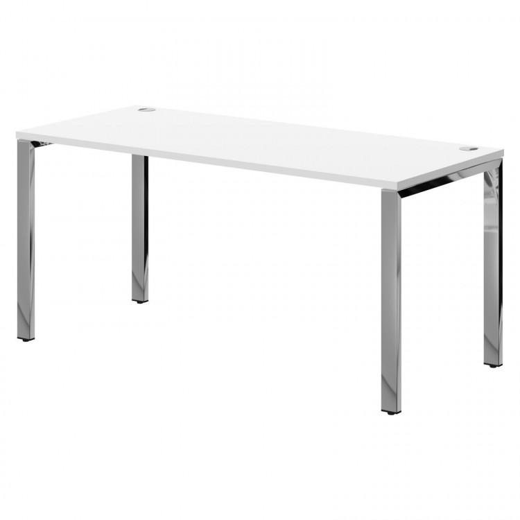 Стол прямой XGST 167.1 Белый/Нержавеющая сталь 1600х700х750 XTEN GLOSS