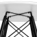 Стол обеденный DOBRIN CHELSEA`80 BLACK, столешница белая, основание черное