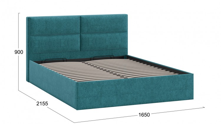 Кровать с ПМ «Глосс» Тип 1 (с подъемным механизмом) (Микровелюр Jercy Izumrud)