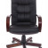 Кресло руководителя Бюрократ T-9908, обивка: кожа, цвет: черный (T-9908/WALNUT)