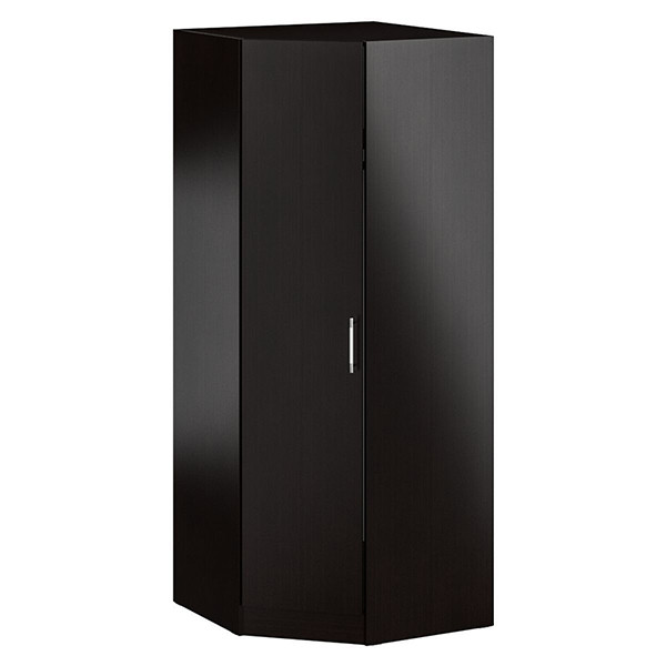Стандарт Шкаф угловой, цвет венге, ШхГхВ 81,2х81,2х200 см., универсальная дверь, боковина для соединения со шкафами глубиной 52 см.