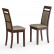 Два стула Мебель--24 Гольф-12 разборных, цвет орех, обивка ткань руми 812/8, ШхГхВ 40х40х100 см., от пола до верха сиденья 47 см. (мягкая спинка)