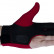 Перчатка бильярдная "Ball Teck MFO" (черно-красная, вставка замша), защита от скольжения