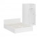 Кровать 1600 + Шкаф 2-х створчатый Стандарт, цвет белый, ШхГхВ 163,5х203,5х70 + 90х52х200 см., сп.м. 1600х2000 мм., без матраса, основание есть