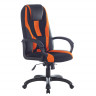 Кресло компьютерное BRABIX PREMIUM «Rapid GM-102», НАГРУЗКА 180 кг, экокожа/ткань, черно/оранжевое, 532420