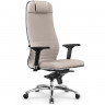 Кресло для руководителя Метта L 1m 38K2/4D светло-бежевый, MPES, мультиблок, крестовина алюминий
