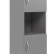 Шкаф колонка с 2-мя глухими малыми дверьми SR-5U.4(R) Серый 386х375х1815 SIMPLE
