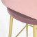 Стул полубарный Белладжио пыльно-розовый бархат ножки золото