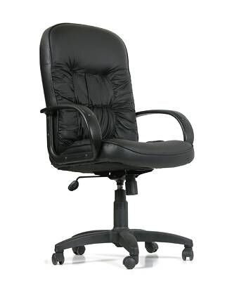 Кресло CHAIRMAN 416/black для руководителя, кожа, цвет черный