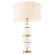 Настольная лампа East отделка состаренная латунь, прозрачное стекло, белый абажур EH.L-4.LT.2240  EH.L-4.LT.2240