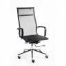 Кресло офисное / Хельмут / (black) сталь + хром / черная сетка