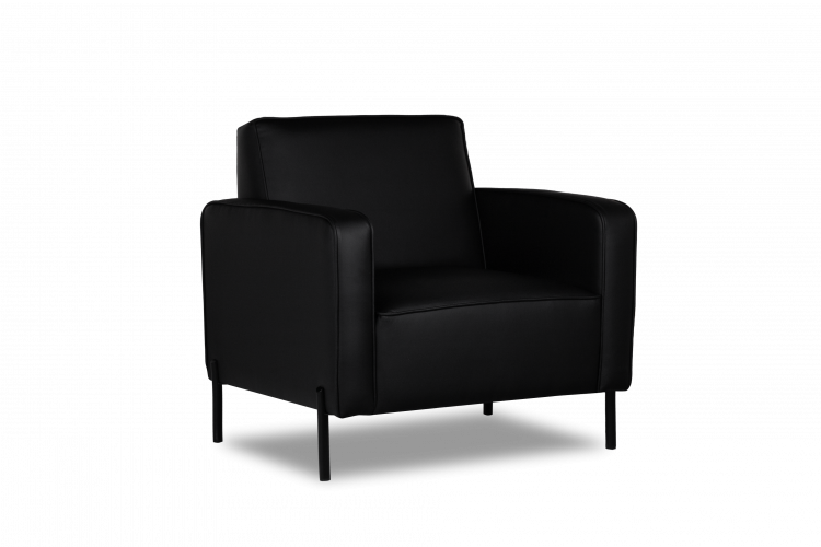 Кресло Anyo black metall 820х730 h810 Искусственная кожа P2 euroline  9100 (черный)