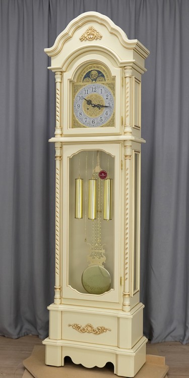 Часы напольные Columbus CR-9229-PG-Iv «Золотой иней» ivory