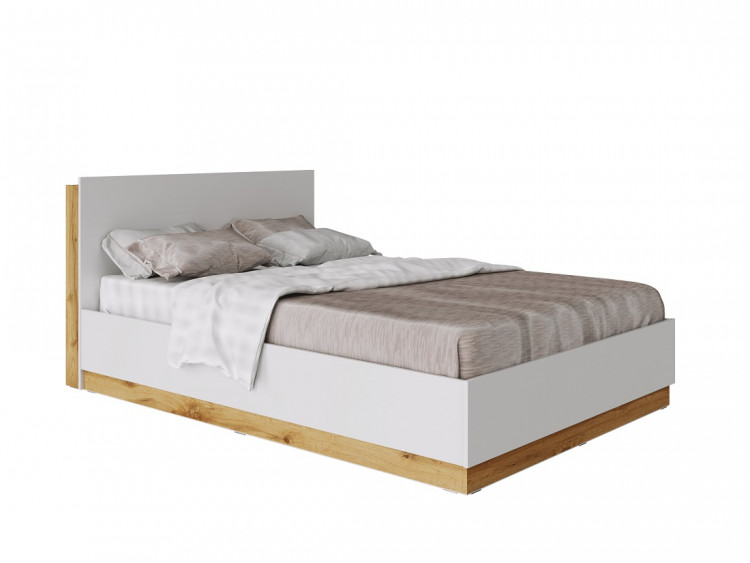 Кровать FRESCO (НКМ) 160х200 с подъемн механ Белый/Дуб Вотан