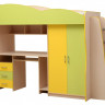 Набор детской мебели Юниор-3,1 (сп место 800х2000) лдсп дуб молочный + лайм\желтый