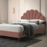 Кровать SIGNAL SANTANA VELVET (160X200, цвет античный розовый - дуб ткань BLUVEL 52)