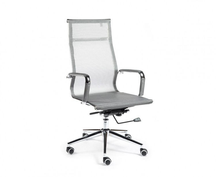 Кресло офисное / Хельмут / (grey) сталь + хром / серая сетка