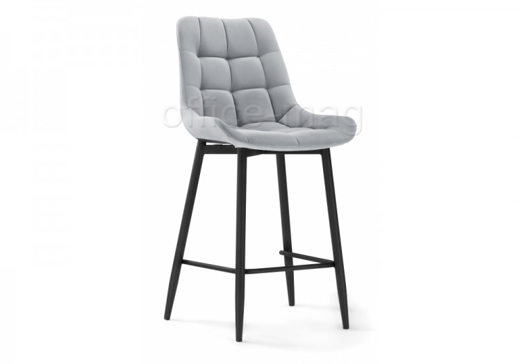Полубарный стул Алст светло-серый / черный