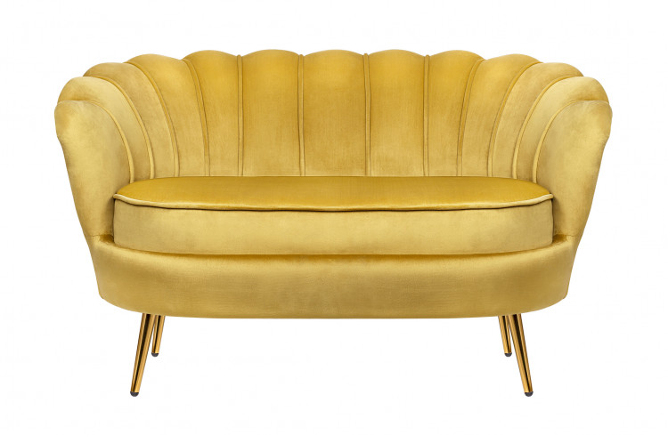 Диван Дизайнерский  диван ракушка Pearl double yellow желтый
