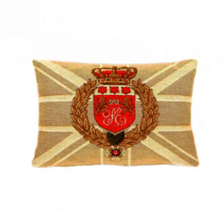 Подушка "Британский флаг с гербом"