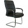 Кресло для посетителя Riva Chair 9249-4 черное, хром, экокожа