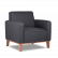 Кресло Anyo wooden base 820х730 h830 Рогожка Twist  20 (серый)