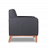 Кресло Anyo wooden base 820х730 h830 Рогожка Twist  20 (серый)