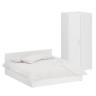 Кровать 1800 + Шкаф угловой Стандарт, цвет белый, ШхГхВ 183,5х203,5х70 + 81,2х81,2х200см., сп.м. 1800х2000 мм., без матраса, основание есть