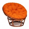 Кресло &quot;PAPASAN&quot;  23/01 W /с подушкой/ Pecan (орех), ткань Оранжевый, С 23