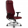 Кресло для руководителя Метта L 1m 38K2/4D темно-бордовый, NewLeather, топ-ган, крестовина хром