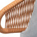 Кресло "Милан" плетеное из роупа, каркас алюминий светло-серый (RAL7035) шагрень, роуп оранжевый меланж круглый, ткань светло-серая