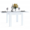 Стол обеденный Сокол СО-2 раскладной, цвет белый, ШхГхВ 80х90х77 см., разложенный 160х90х76 см., весь стол белый