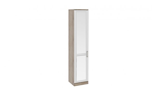 Шкаф для белья с 1-ой стеклянной дверью Прованс (Эльб) мод 08 мдф мат Ясень Белый/корпус Дуб Сонома