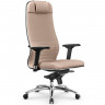 Кресло для руководителя Метта L 1m 38K2/4D темно-бежевый, MPES, мультиблок, крестовина алюминий