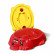 Песочница Sheffilton KIDS  Собачка с крышкой 432 красный/желтый