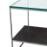 Приставной столик Durand отделка черный никель, шпон дуба charcoal, прозрачное стекло EH.ST.TD.745