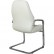 Кресло для посетителя Riva Chair F385 белое, хром, кожа