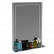 Зеркало 122В серебро куб голубой, ШхВ 50х65 см., зеркало для ванной комнаты, с полкой