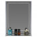 Зеркало 122В серебро куб голубой, ШхВ 50х65 см., зеркало для ванной комнаты, с полкой