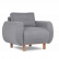 Кресло Parpi 1080х770 h710 Букле Sire  258-12 (серый)