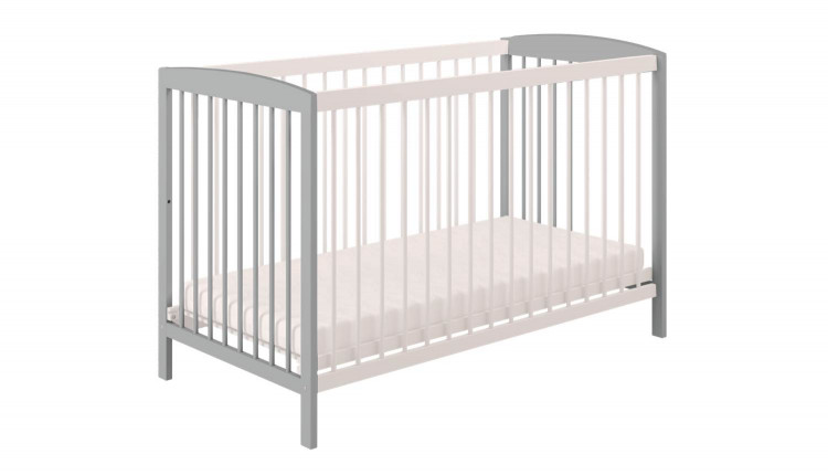 Кроватка детская Polini kids Simple 101, серый-белый
