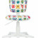 Кресло детское Бюрократ CH-W204NX, обивка: ткань, цвет: белый, рисунок монстры