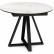 Керамический стол Нельсон 100(140)х100х76 alpine white / черный