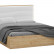 Кровать с ПМ «Миранда» Тип 1 (с подъемным механизмом) с заглушиной (Дуб крафт золотой/Белый глянец)